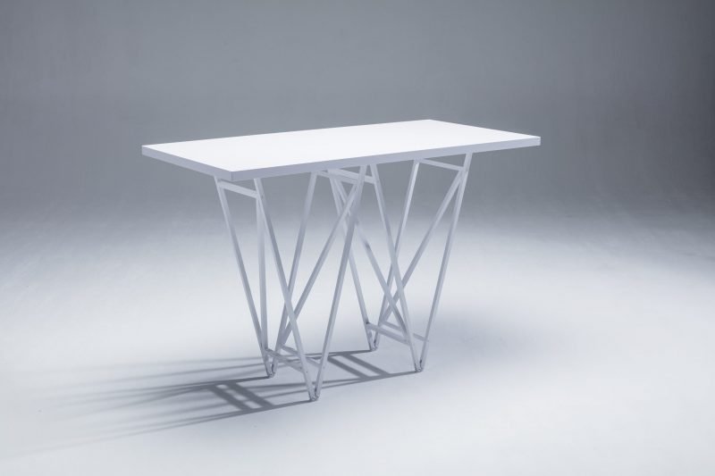 Designertisch STEVY - Stehtisch - Weiß