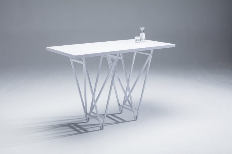 Designertisch STEVY - Stehtisch - Weiß
