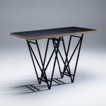 Designertisch STEVY - Stehtisch - Schwarz/Eiche