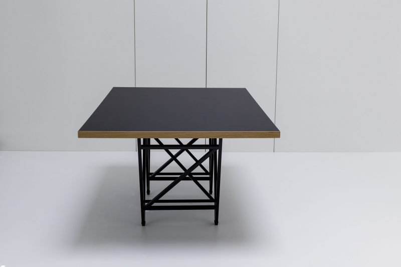 Designertisch STEVY - Schwarz/Eiche