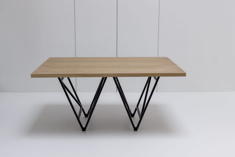 Designertisch STEVY - Eiche/Eiche